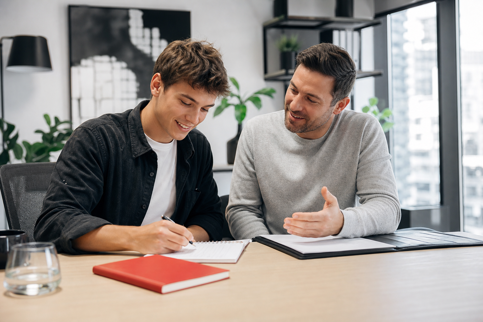 Career starter receiving Zero to Hero coaching in a Sydney office